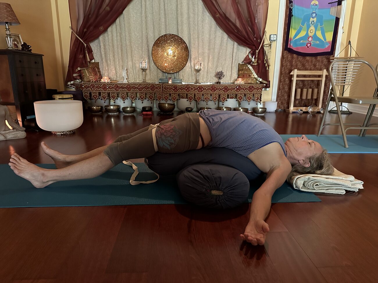 Cross bolsters practice at Sundari Yoga Studio in Cocoa Beach